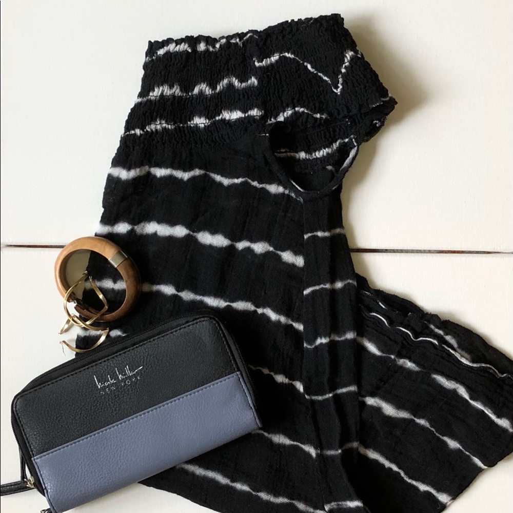 Black and White Striped Coverup